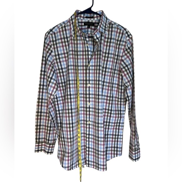 Banana Republic Blue and Red Casual Button Down Slim Fit Shirt - Picture 6 of 6